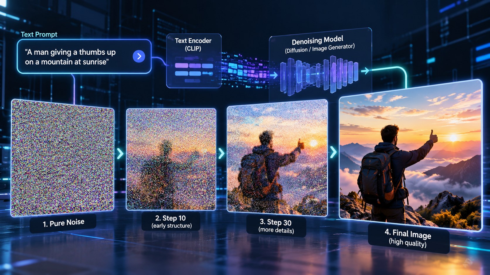 How AI Image Generators Actually Create Pictures from Text