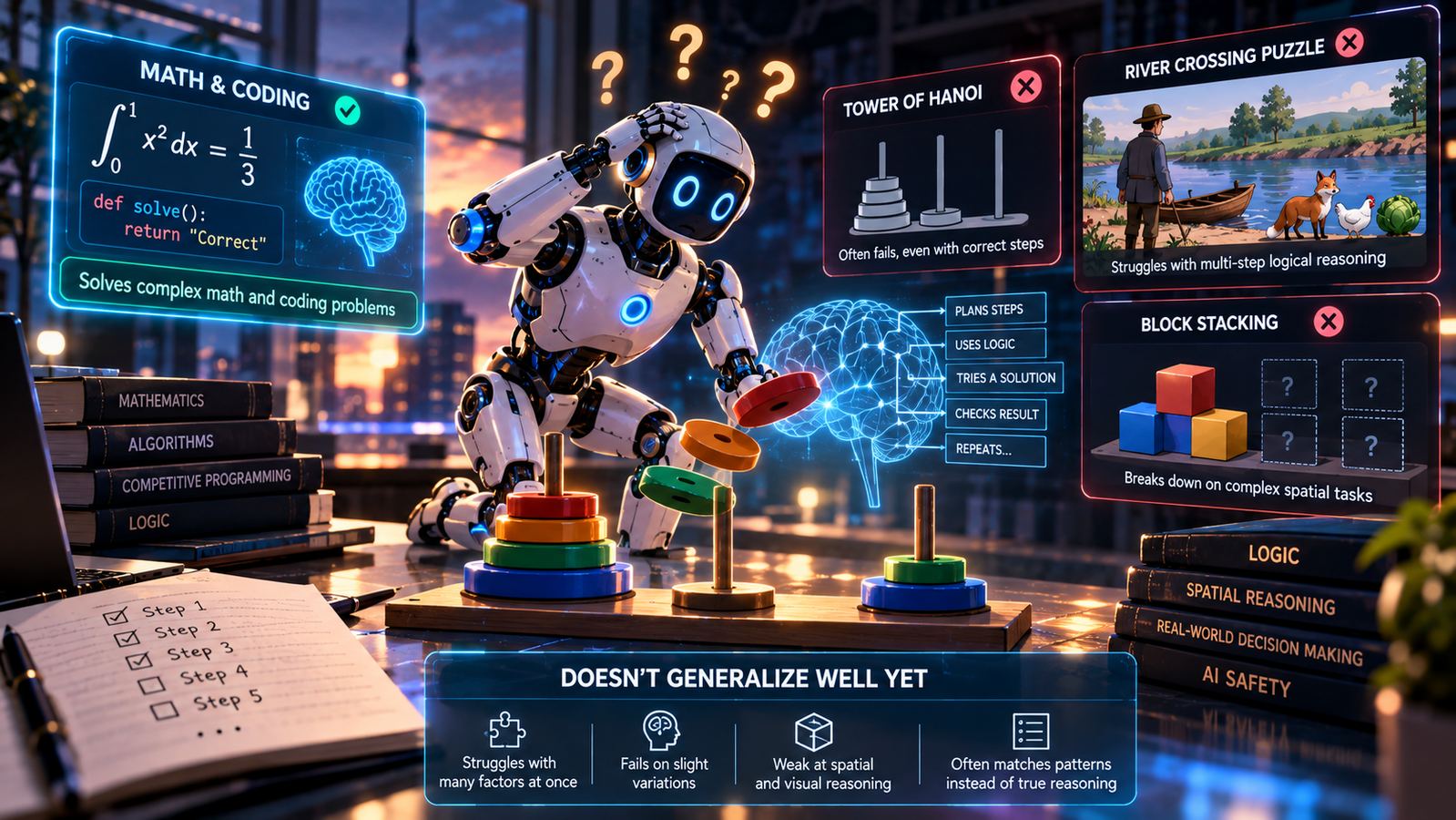 Why AI Reasoning Models Still Struggle With Simple Problems