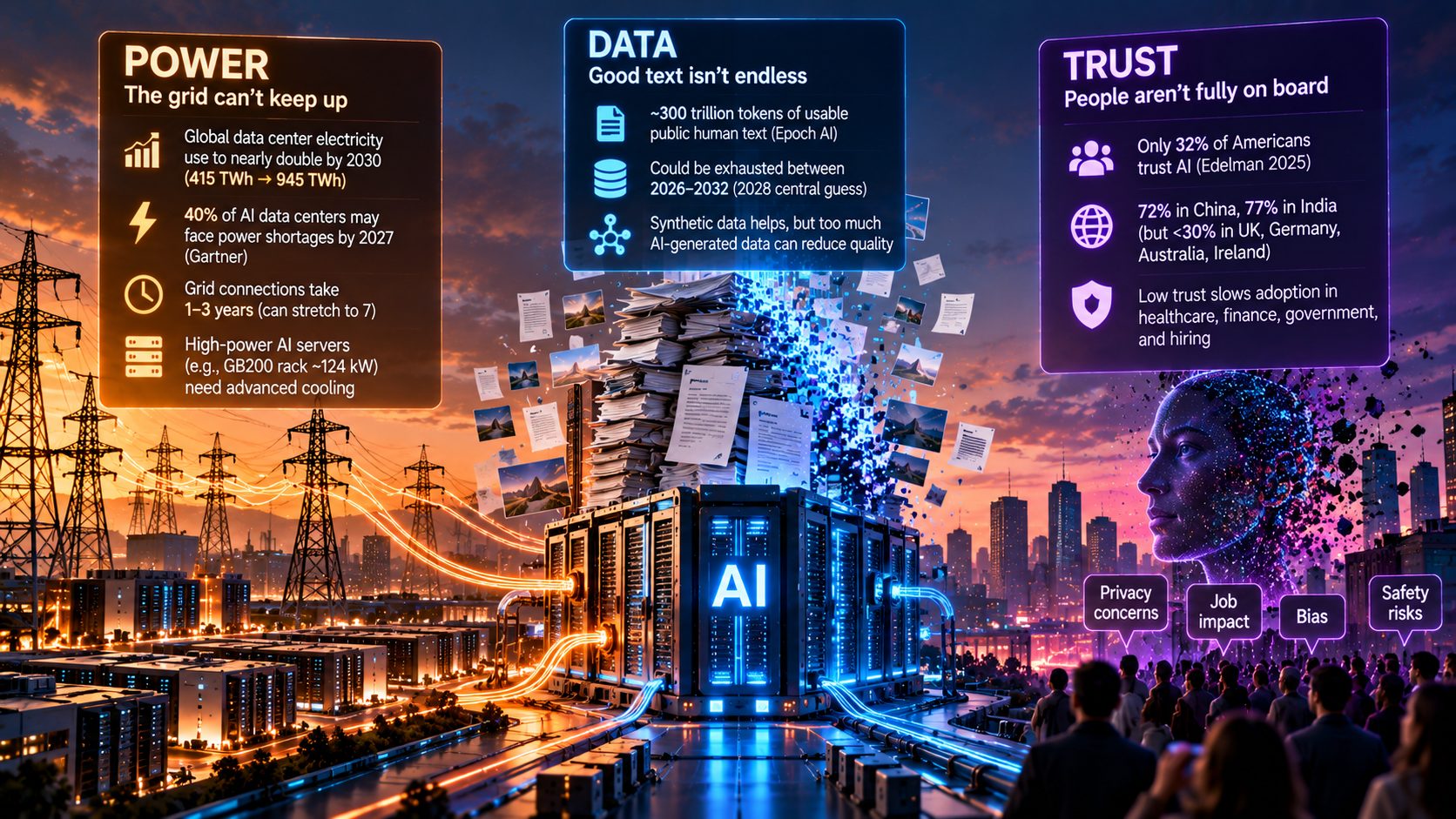 AI Bottlenecks: Why Power, Data, and Trust Now Limit AI