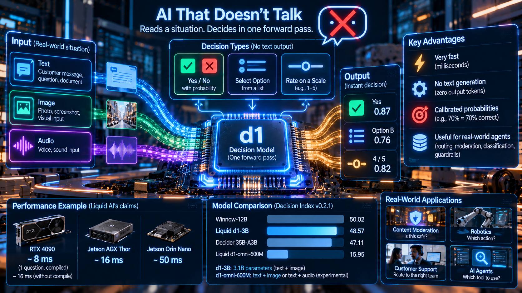 AI That Doesn't Talk: The Rise of Decision Models That Decide in One Forward Pass