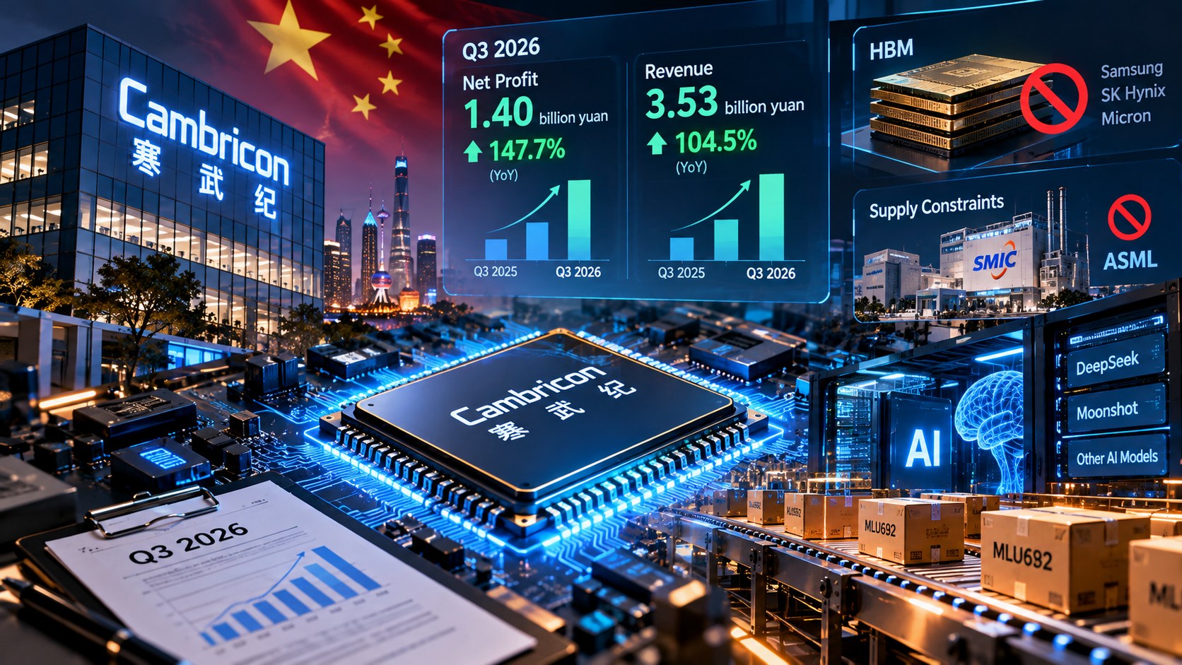 Cambricon Q3 Earnings: Profit Surges 148%, Revenue Falls 44% Short of Forecasts