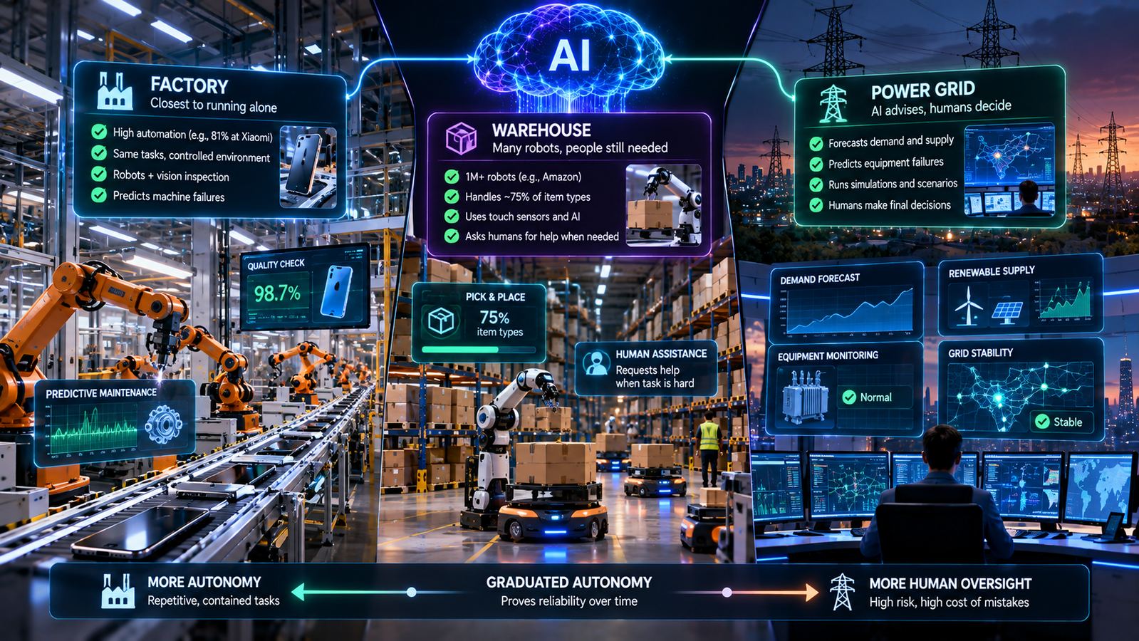 AI Automation: Can It Run Factories, Warehouses and Power Grids?