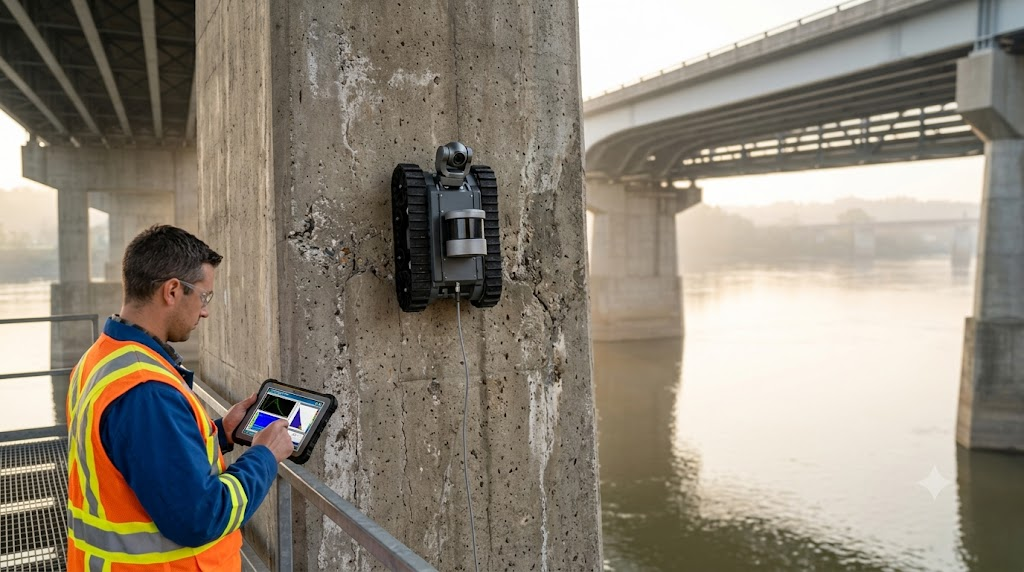 How Wall-Climbing Robots Inspect Structures Humans Cannot Easily Reach