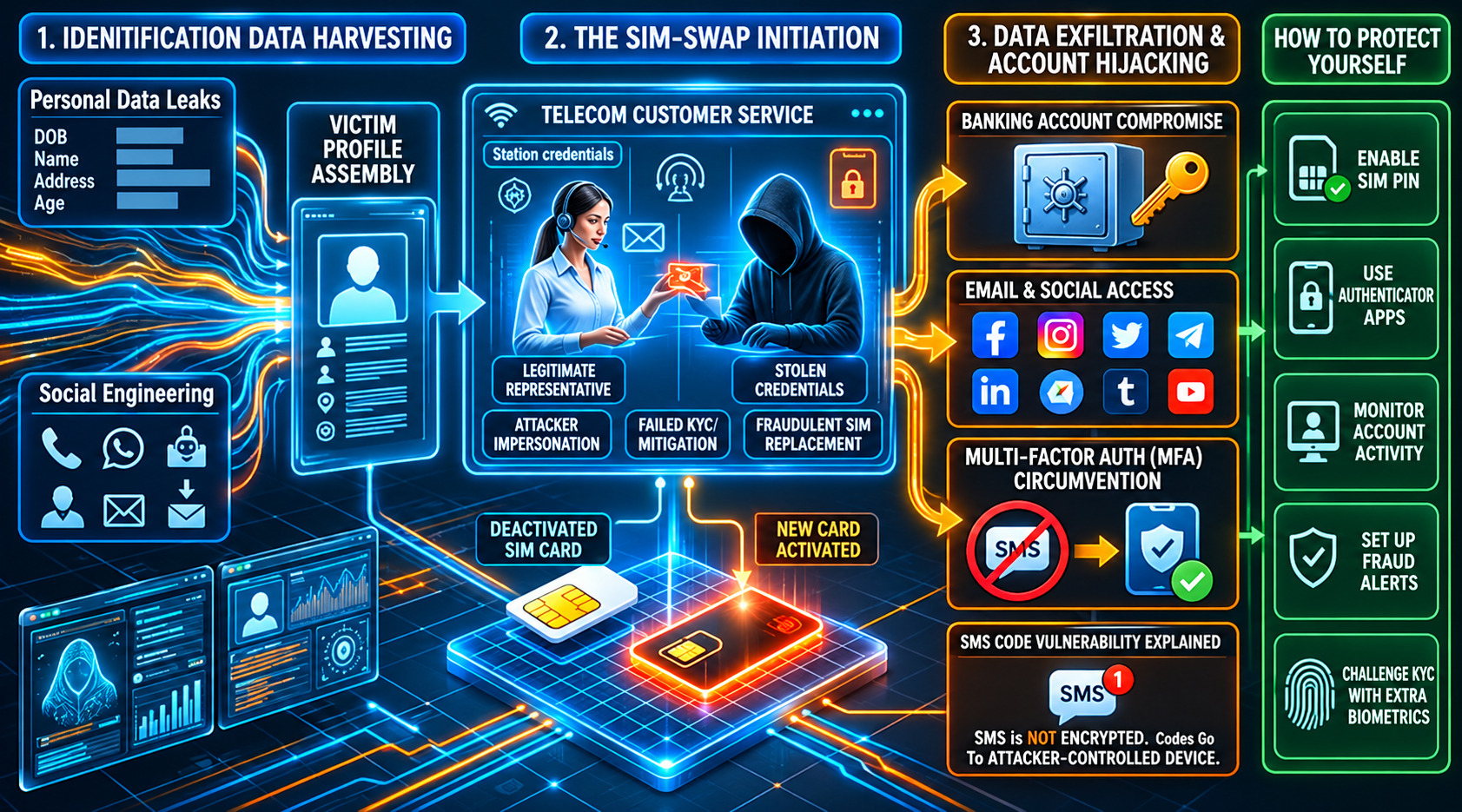 SIM-Swap Fraud: How Criminals Hijack Your Phone Number, Steal SMS OTPs and Gain Access to Banking, UPI, Email and Social Accounts