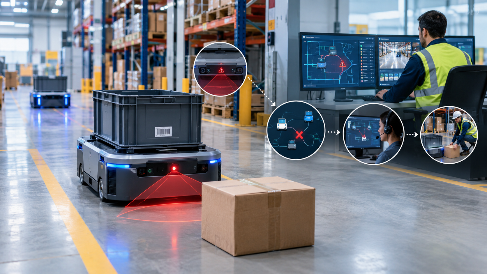 What Happens When a Warehouse Robot Gets Stuck?
